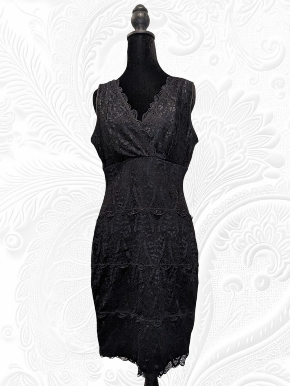 Black Lacey Midi Dress